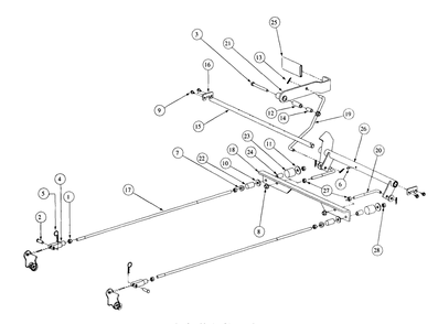 Brake Assembly Diagram and Parts List for 3654 53AB5B8K100-ZT54 Cub Cadet Lawn Mower